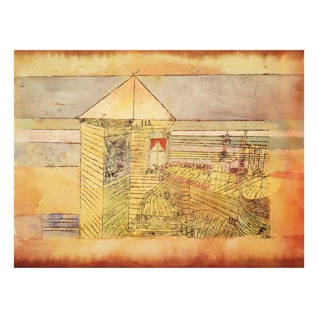 Billeder abstrakt Paul Klee - Wonderful Landing, Or '112!'