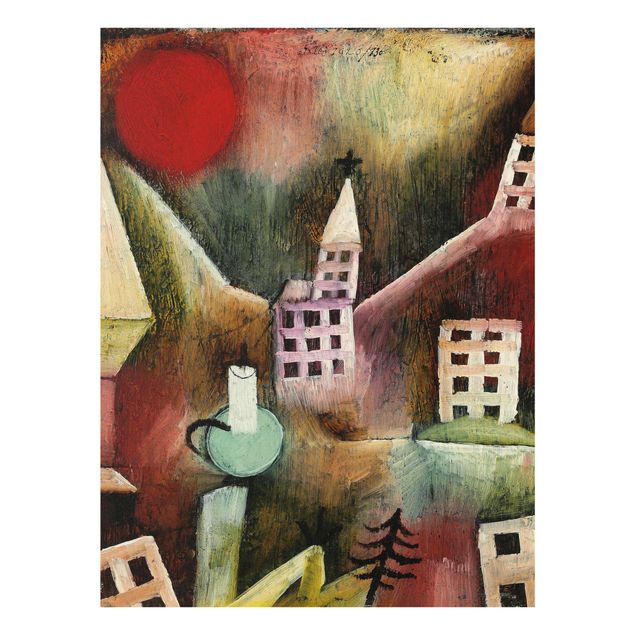 Glasbilleder abstrakt Paul Klee - Destroyed Village