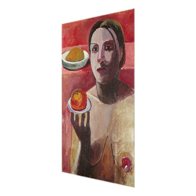 Billeder moderne Paula Modersohn-Becker - Semi-nude Italian Woman with Plate