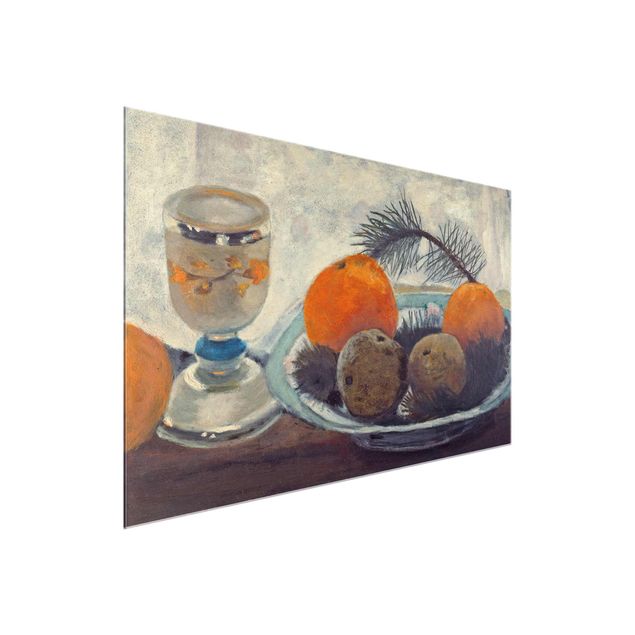 Billeder kunsttryk Paula Modersohn-Becker - Still Life with frosted Glass Mug, Apples and Pine Branch