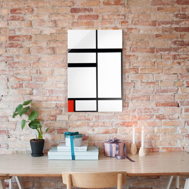 Kunst stilarter impressionisme Piet Mondrian - Composition with Red, Black and White