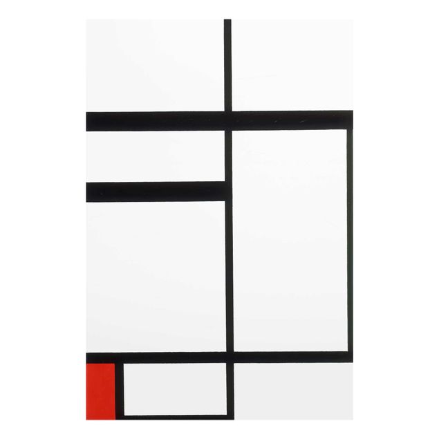 Billeder kunsttryk Piet Mondrian - Composition with Red, Black and White