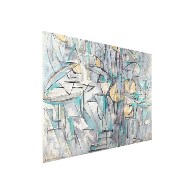 Glasbilleder abstrakt Piet Mondrian - Composition X