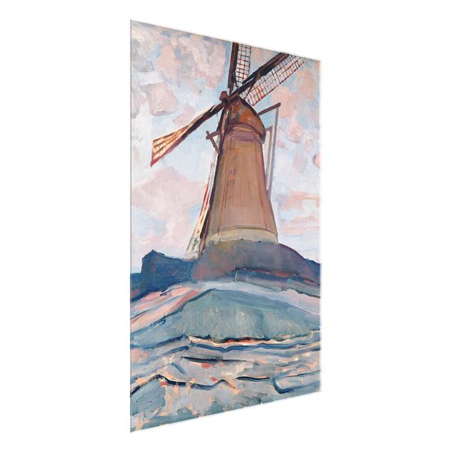 Glasbilleder abstrakt Piet Mondrian - Windmill