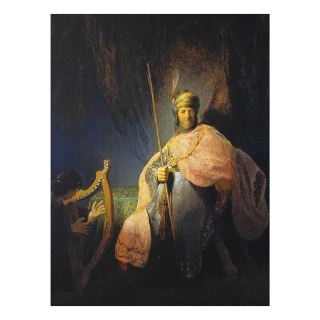 Billeder portræt Rembrandt van Rijn - David playing the Harp to Saul