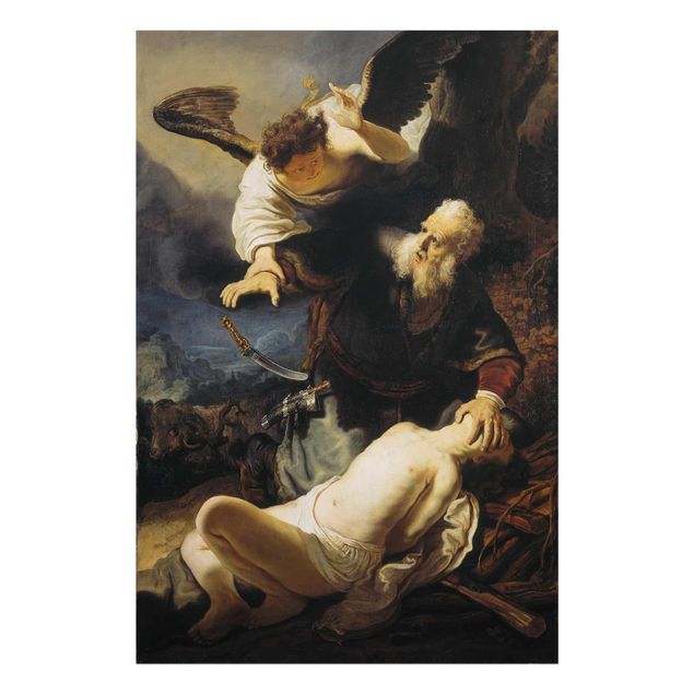 Billeder kunsttryk Rembrandt van Rijn - The Angel prevents the Sacrifice of Isaac