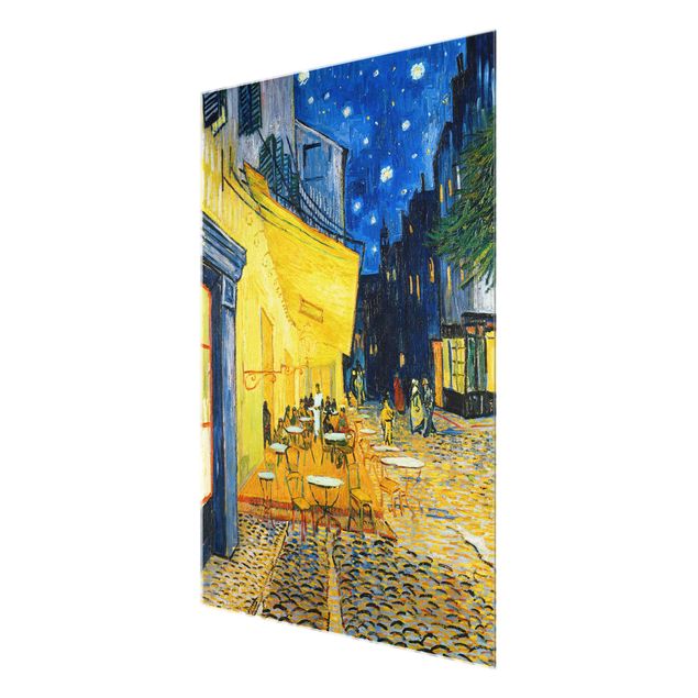 Glasbilleder arkitektur og skyline Vincent van Gogh - Café Terrace at Night