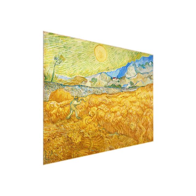 Kunst stilarter post impressionisme Vincent Van Gogh - The Harvest, The Grain Field