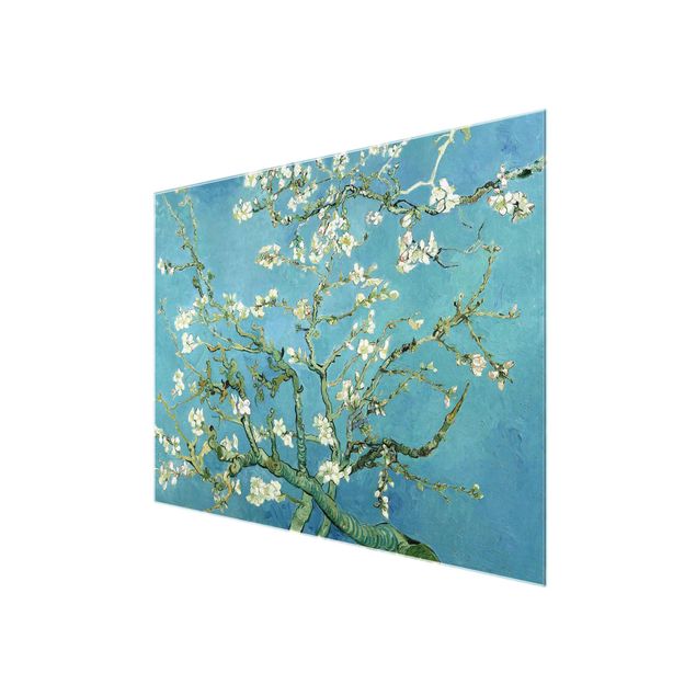Glasbilleder landskaber Vincent Van Gogh - Almond Blossoms