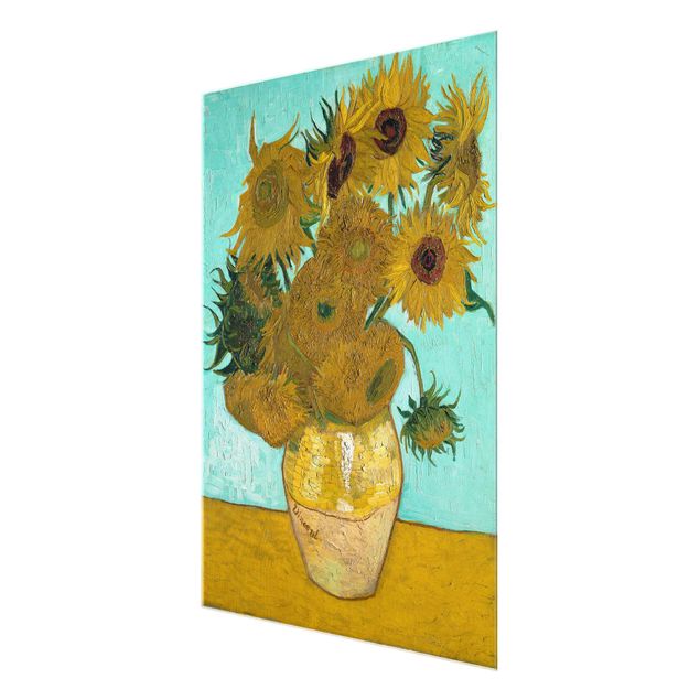 Glasbilleder blomster Vincent van Gogh - Sunflowers