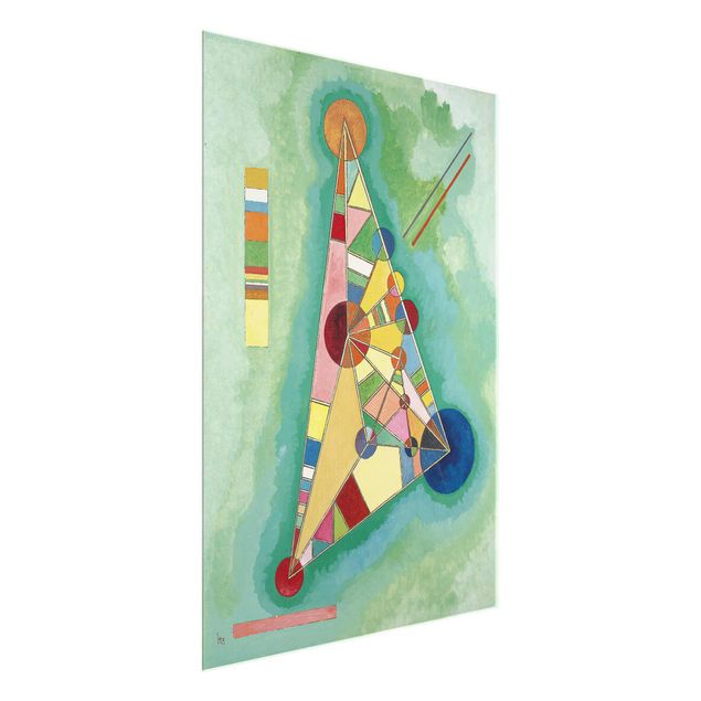 Glasbilleder abstrakt Wassily Kandinsky - Variegation in the Triangle