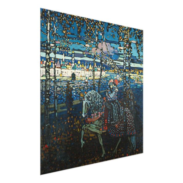 Glasbilleder abstrakt Wassily Kandinsky - Riding Paar