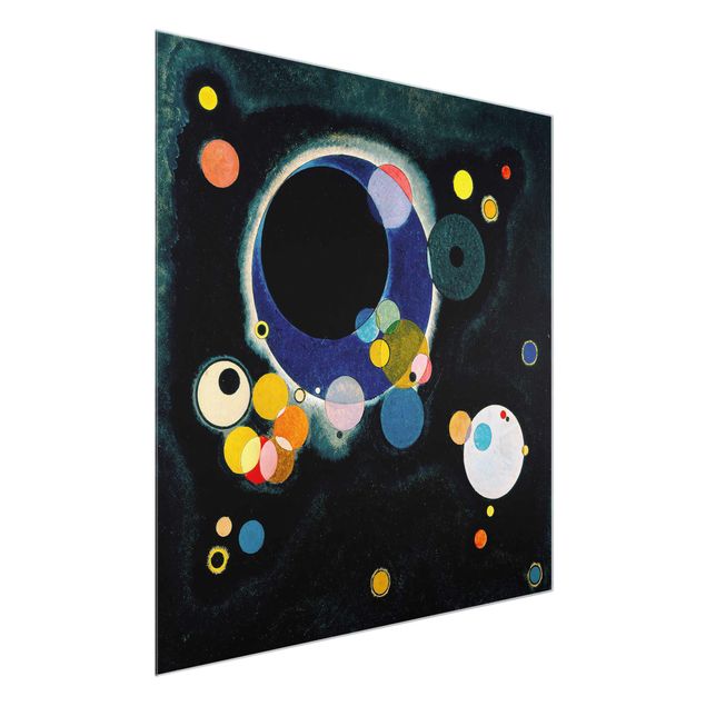 Glasbilleder abstrakt Wassily Kandinsky - Sketch Circles