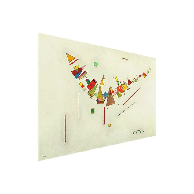 Glasbilleder abstrakt Wassily Kandinsky - Angular Swing
