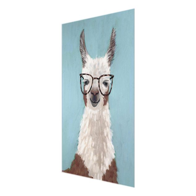 Billeder blå Lama With Glasses II
