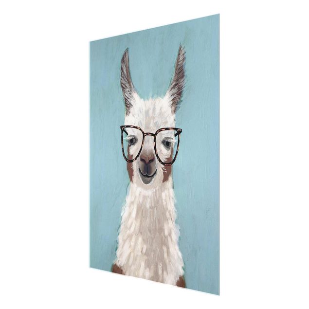 Billeder blå Lama With Glasses II