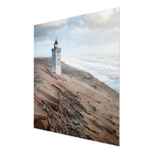 Glasbilleder strande Lighthouse In Denmark