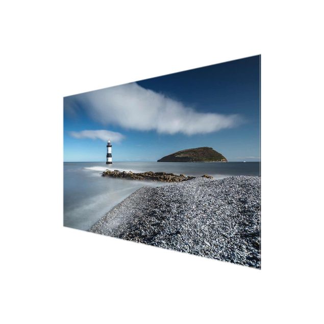 Glasbilleder strande Lighthouse In Wales