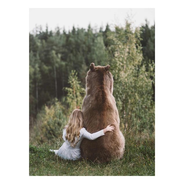 Billeder moderne Girl With Brown Bear