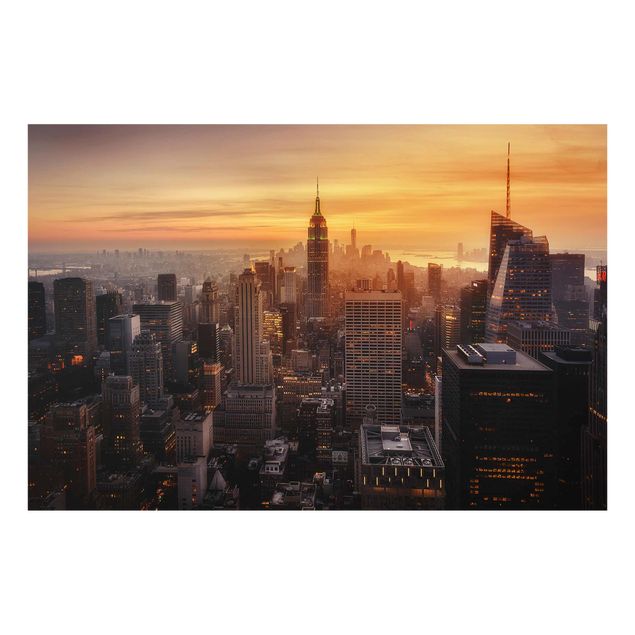Billeder arkitektur og skyline Manhattan Skyline Evening