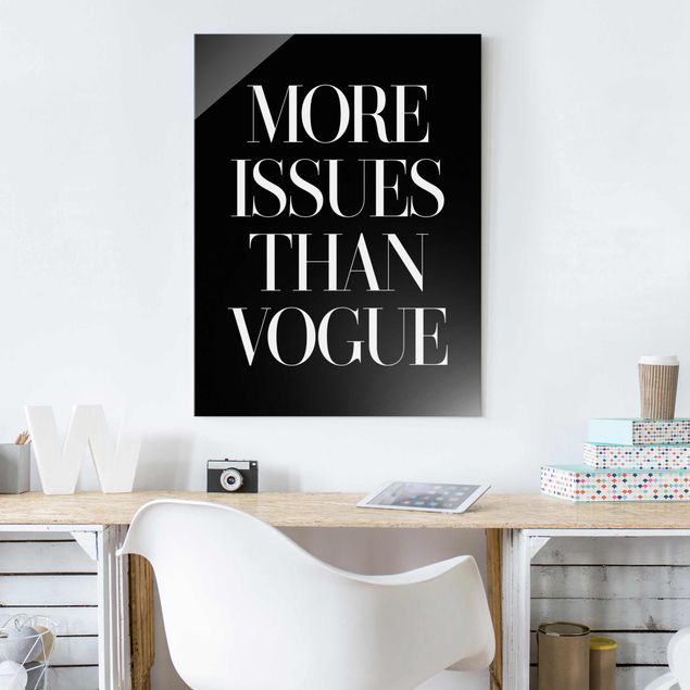 Glasbilleder sort og hvid More Issues Than Vogue