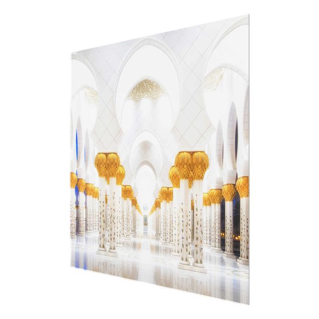 Glas magnettavla Mosque In Gold