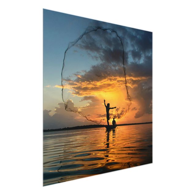 Billeder landskaber Fishing Net At Sunset