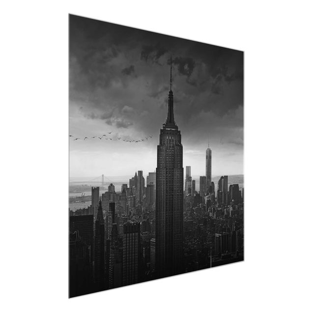 Glasbilleder arkitektur og skyline New York Rockefeller View