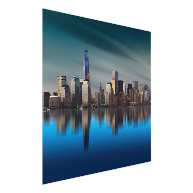 Glasbilleder arkitektur og skyline New York World Trade Center