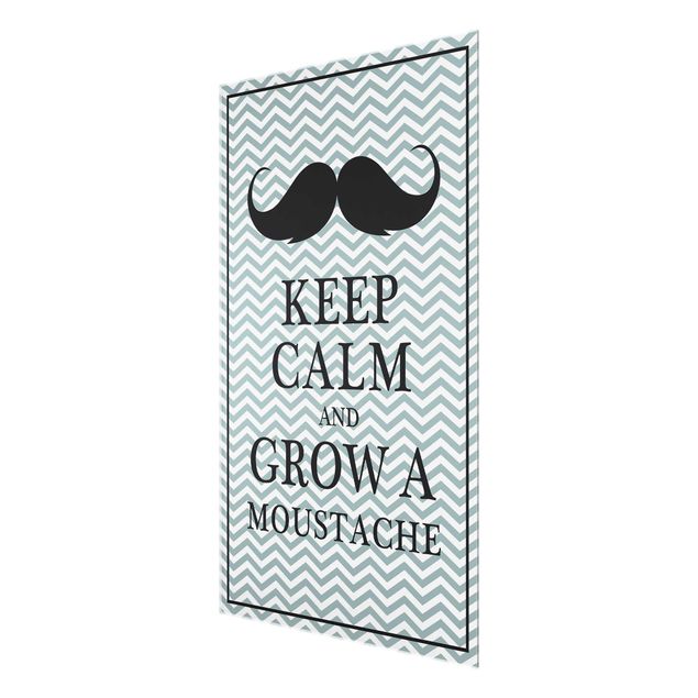 Glas magnettavla Keep Calm and Grow a Moustache