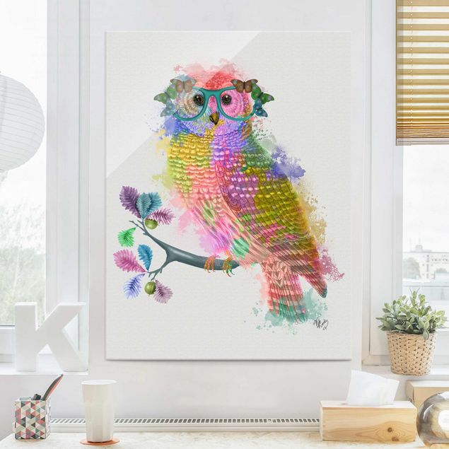 Børneværelse deco Rainbow Splash Owl