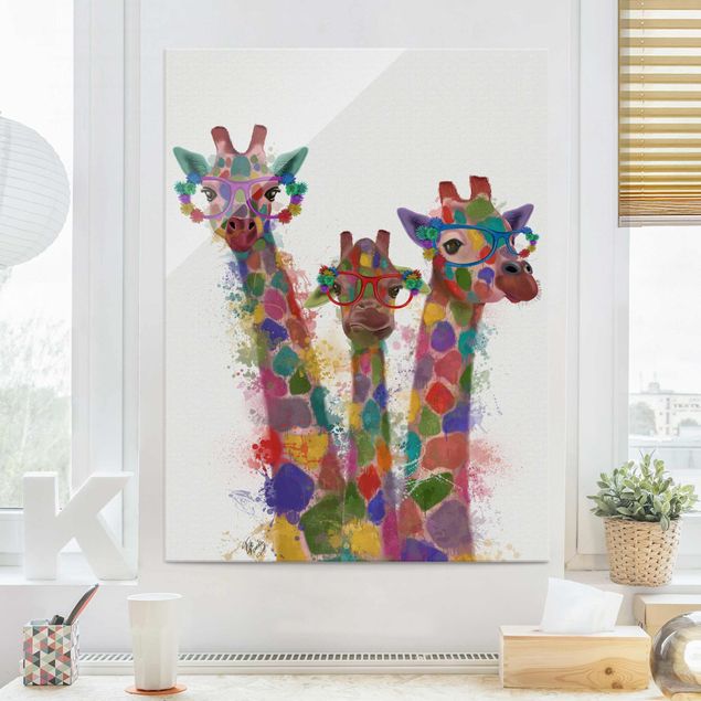 Billeder giraffer Rainbow Splash Giraffe Trio