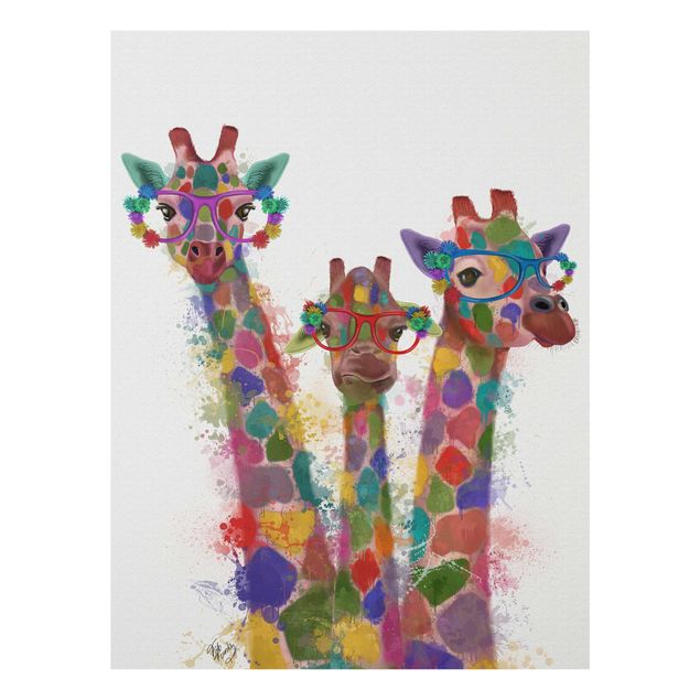 Billeder dyr Rainbow Splash Giraffe Trio