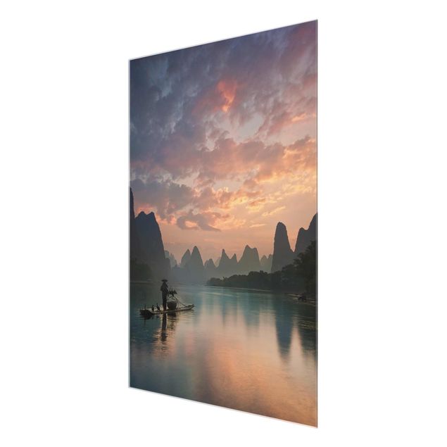 Billeder landskaber Sunrise Over Chinese River