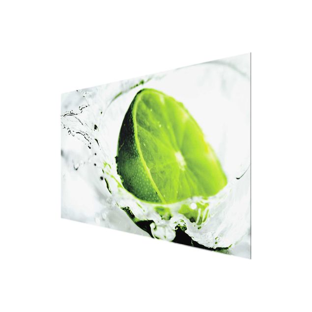 Glas magnettavla Splash Lime