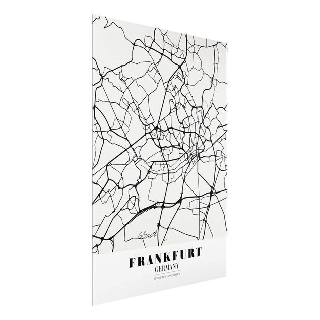 Glasbilleder ordsprog Frankfurt City City Map - Classical