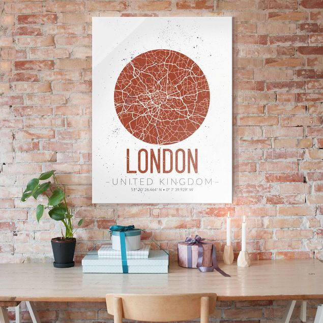 køkken dekorationer City Map London - Retro
