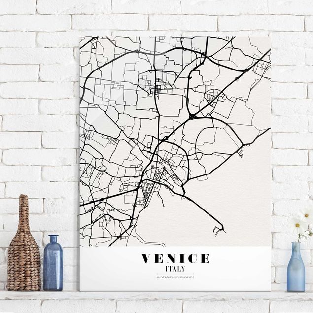 køkken dekorationer Venice City Map - Classic