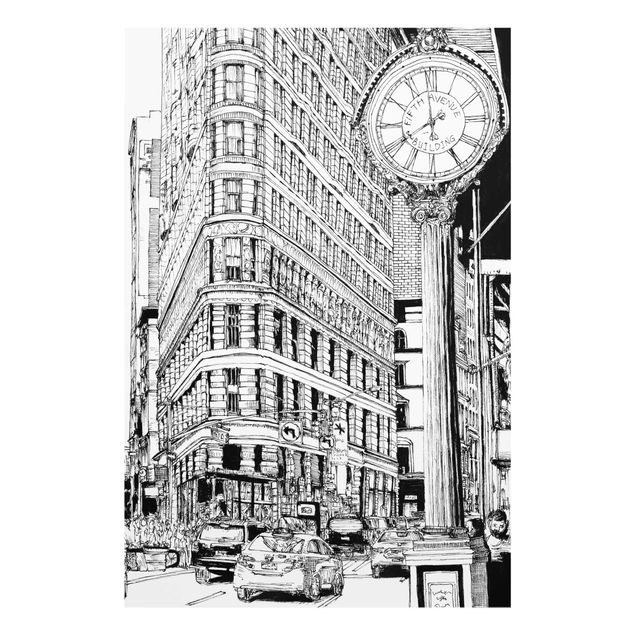 Billeder sort og hvid City Study - Flatiron Building