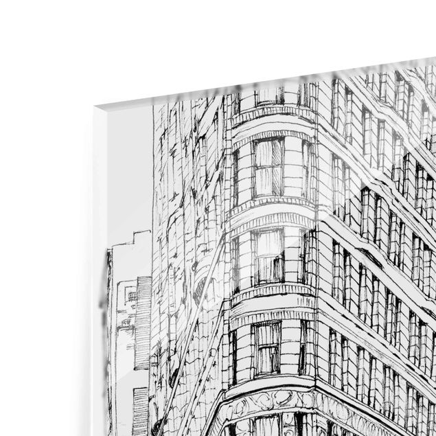 Glas magnettavla City Study - Flatiron Building
