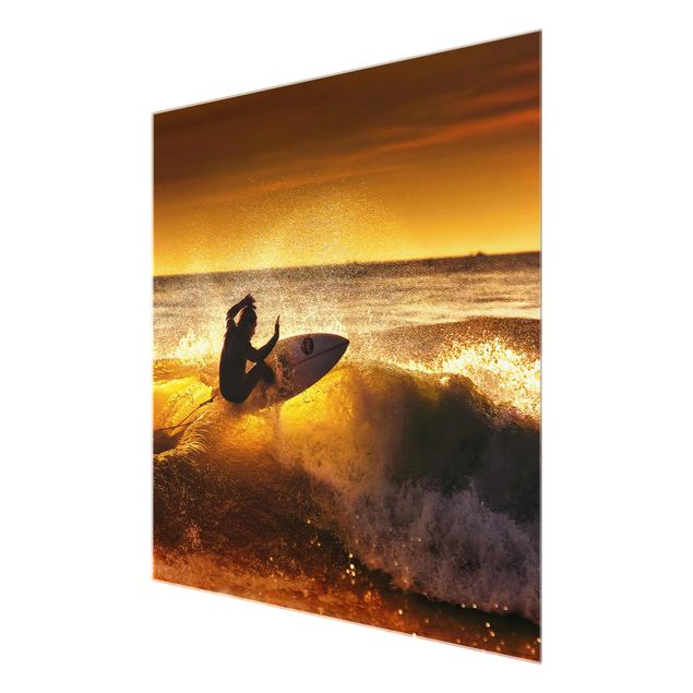 Glasbilleder strande Sun, Fun and Surf