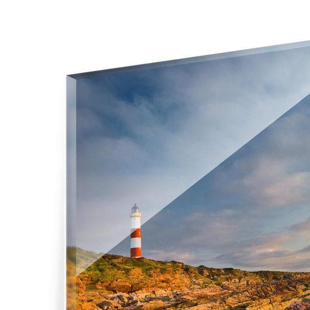Billeder natur Tarbat Ness Lighthouse And Sunset At The Ocean