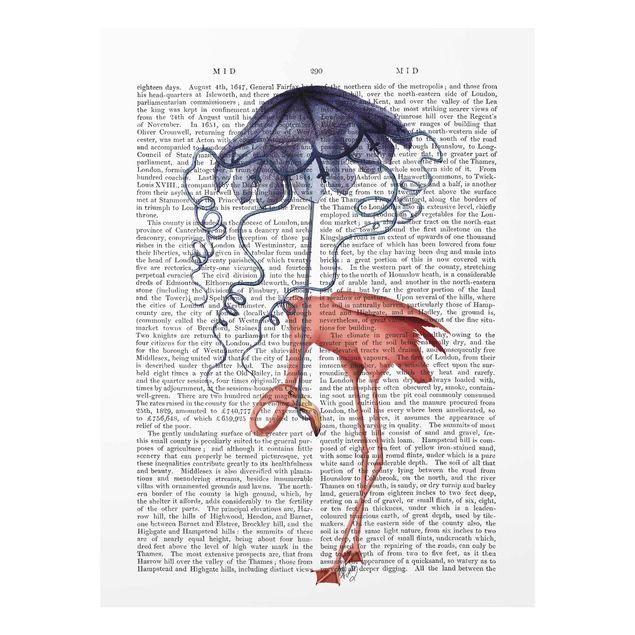Billeder lyserød Animal Reading - Flamingo With Umbrella