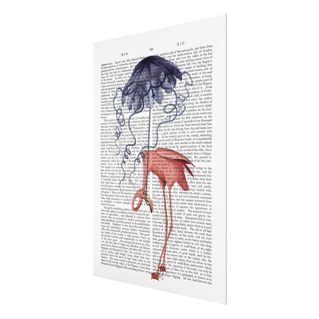 Billeder Animal Reading - Flamingo With Umbrella
