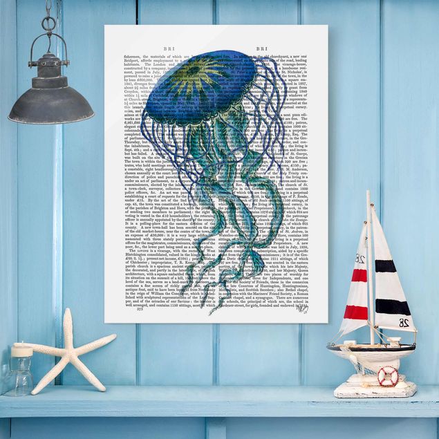 Glasbilleder ordsprog Animal Reading - Jellyfish