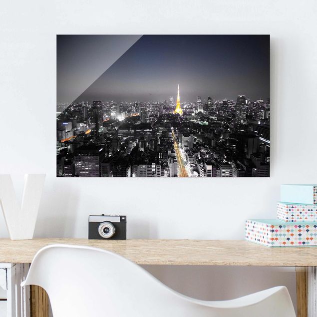 Glasbilleder arkitektur og skyline Tokyo