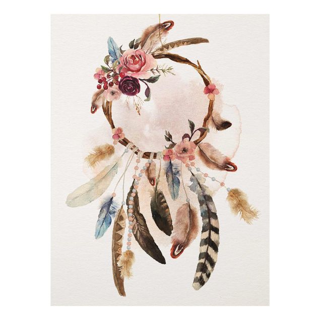 Billeder spirituelt Dream Catcher With Roses And Feathers