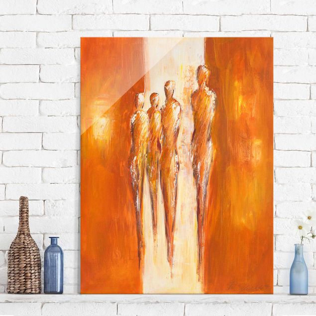 køkken dekorationer Petra Schüßler - Four Figures In Orange 02