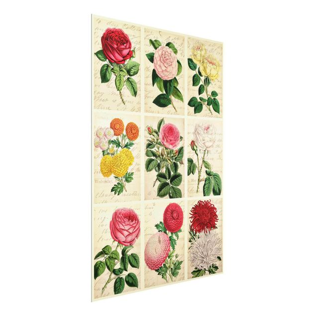 Billeder blomster Vintage Floral Collage