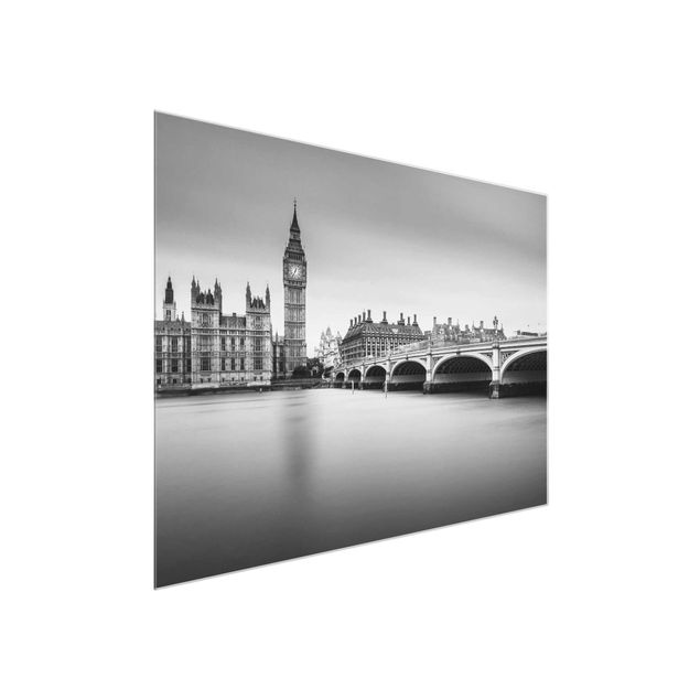 Glasbilleder arkitektur og skyline Westminster Bridge And Big Ben